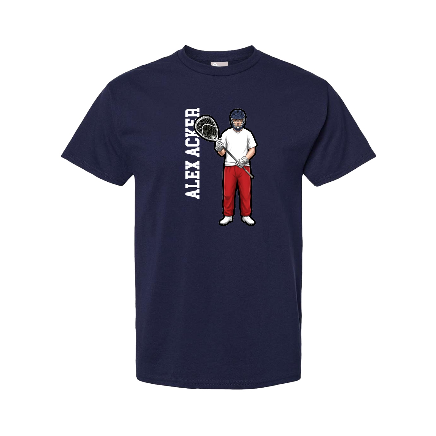 Youth Tee — Name Vertical in Navy