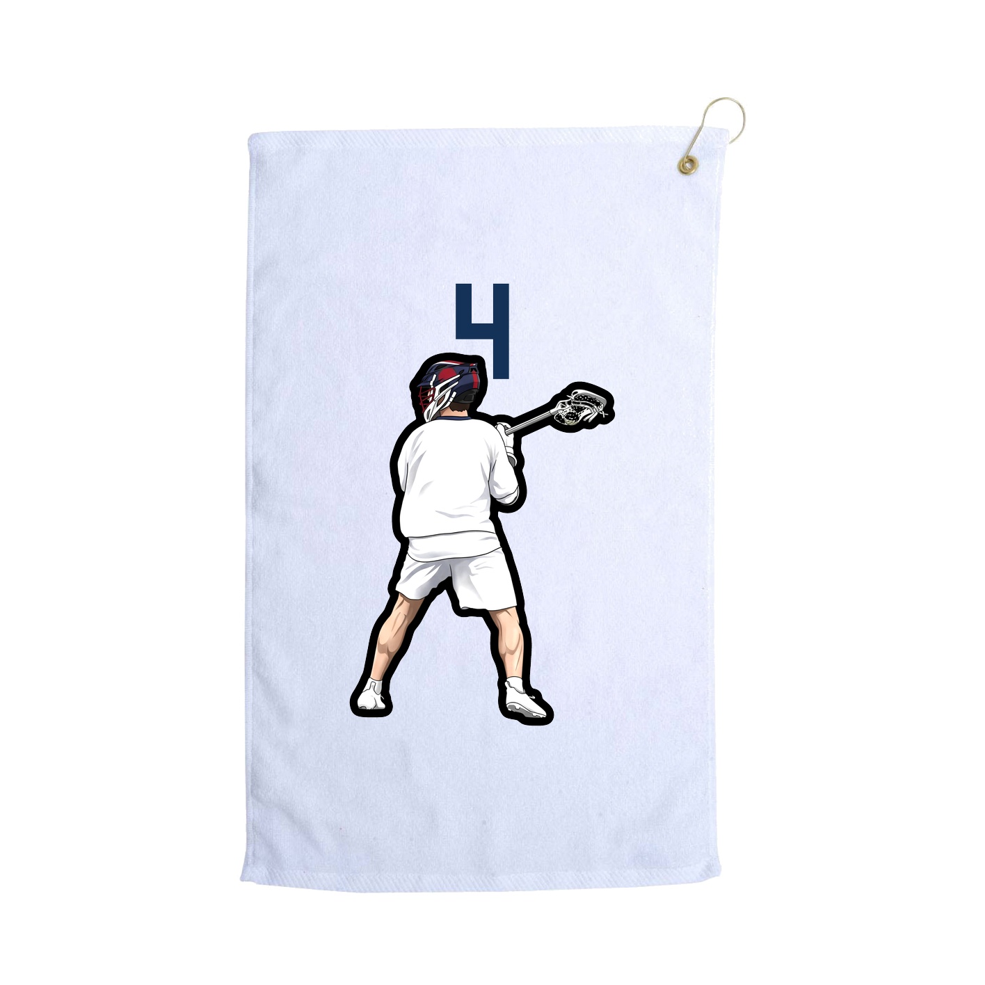 Golf Towel — Number Top in White