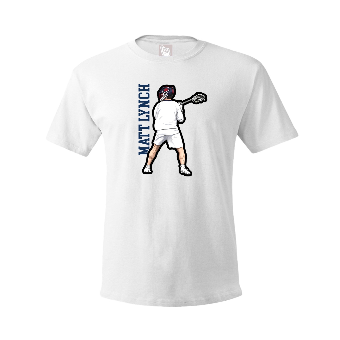 Tee — Name Vertical in White