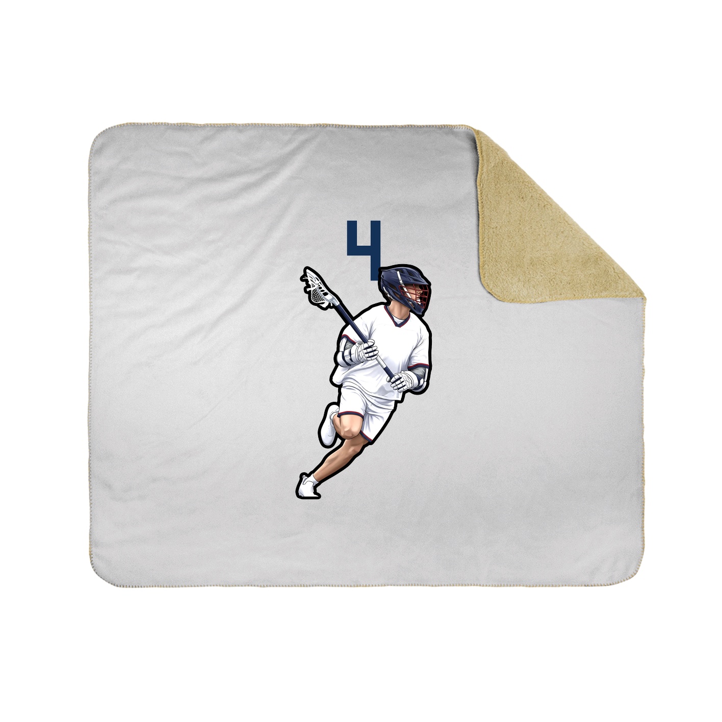 Throw Blanket — Number Top in White