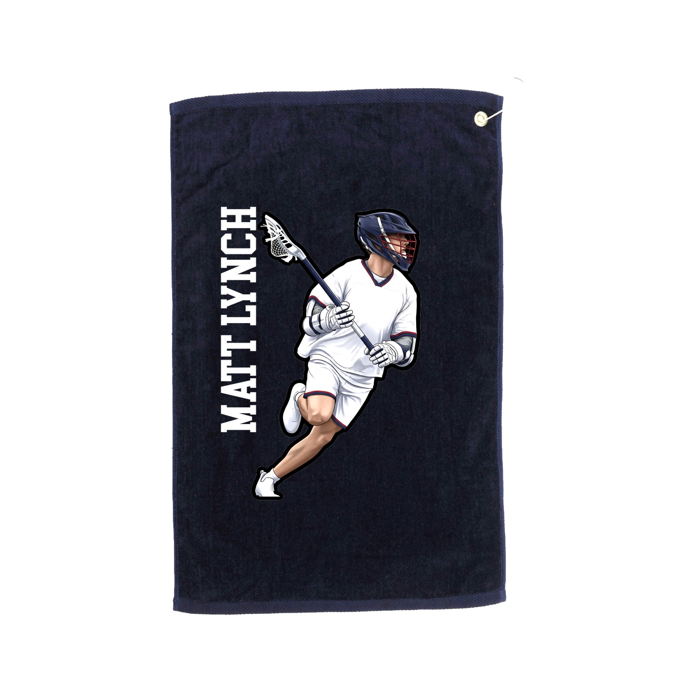 Golf Towel — Name Vertical in Navy