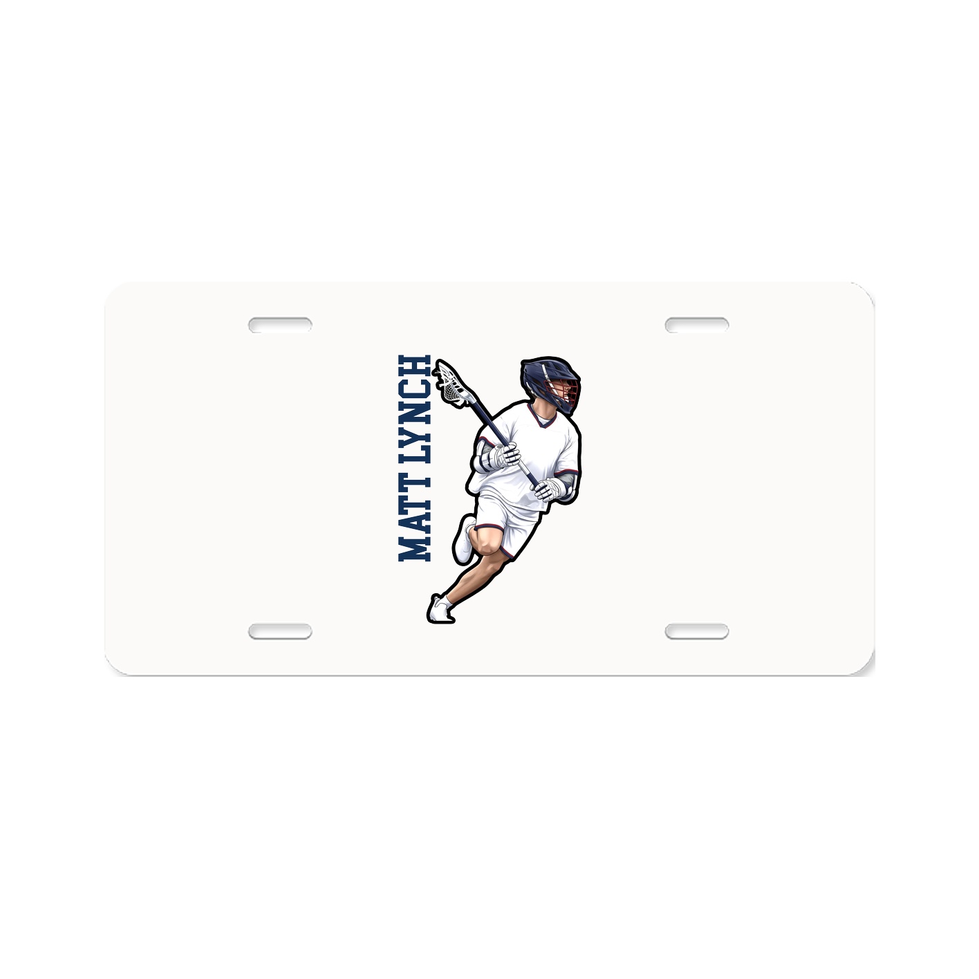License Plate — Name Vertical in Classic