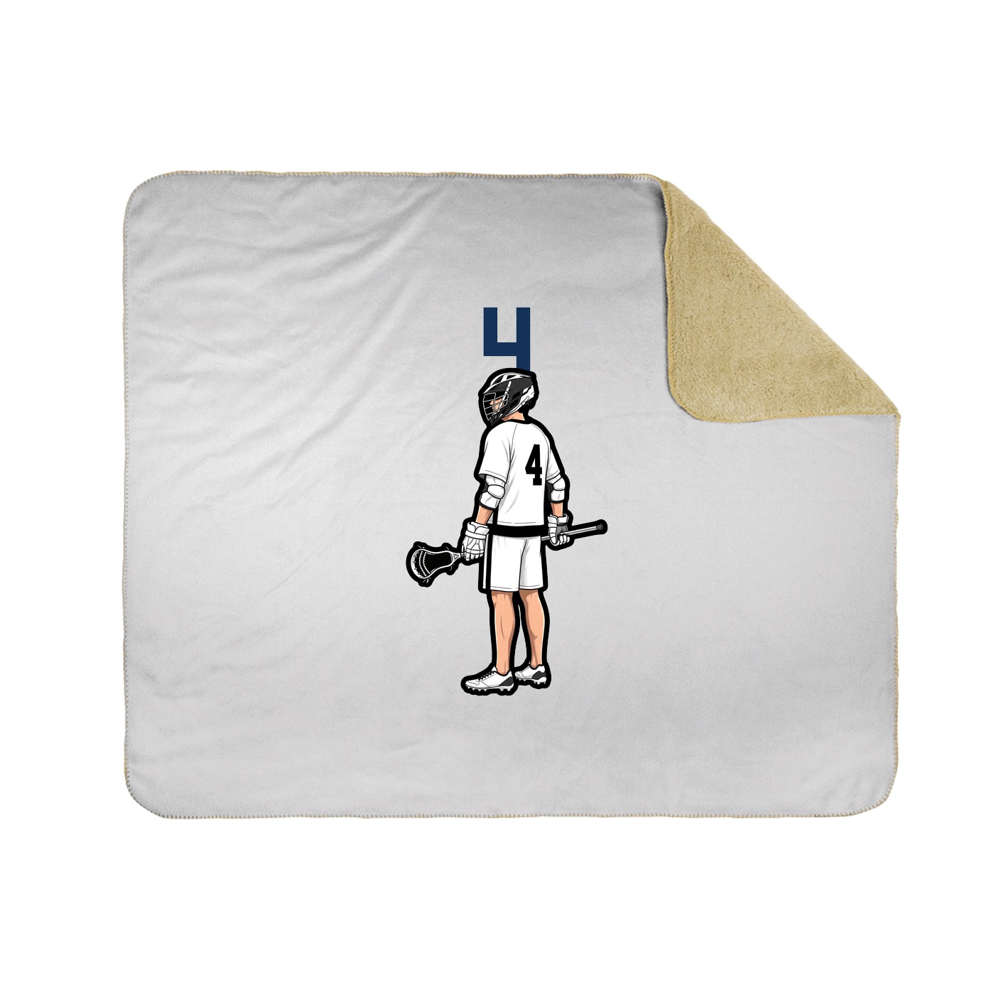 Throw Blanket — Number Top in White