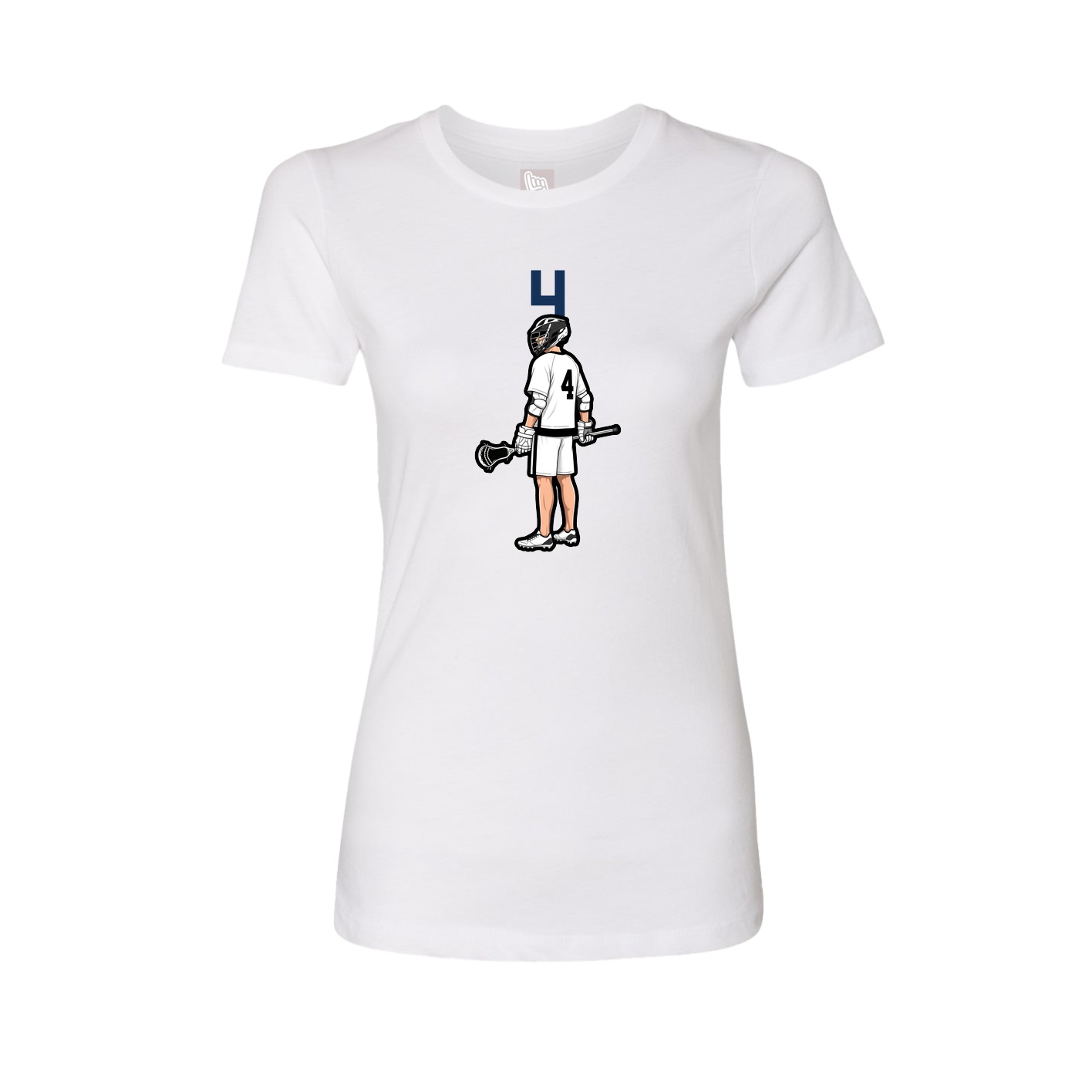 Fitted Women's Tee — Number Top in White