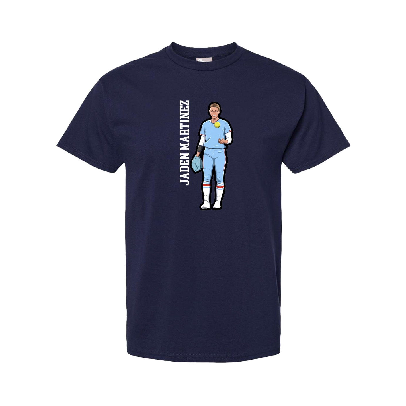 Tee — Name Vertical in Navy