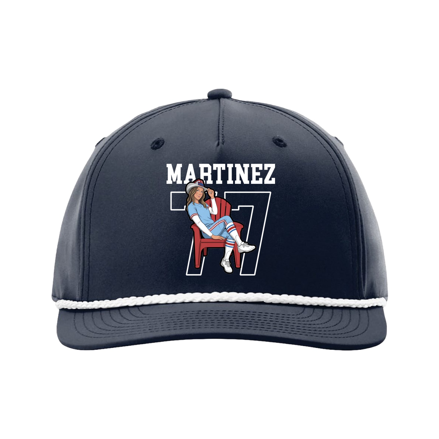 Five-Panel Classic Rope Cap — Shirsey in Navy