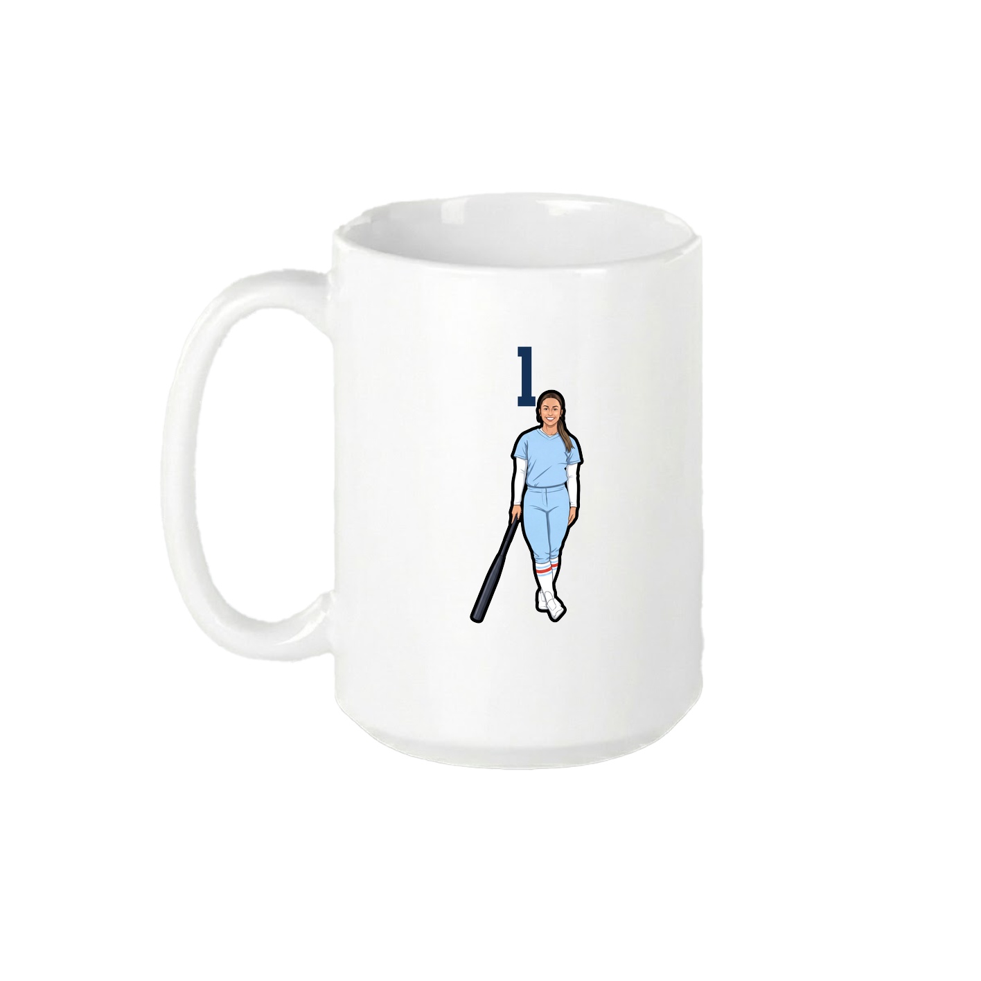 15oz Coffee Mug — Number Top in White
