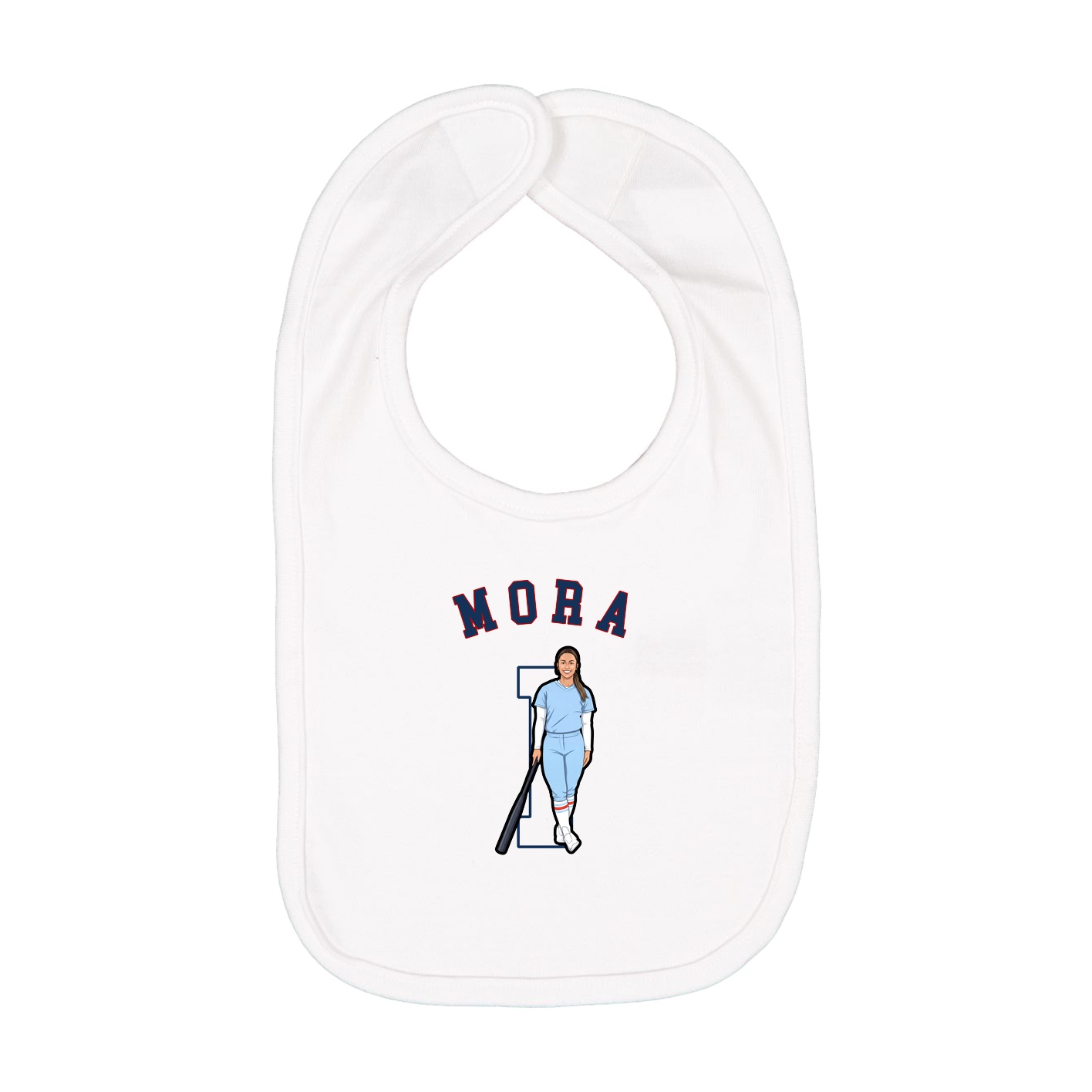 Infant Bib — Shirsey Arch in White