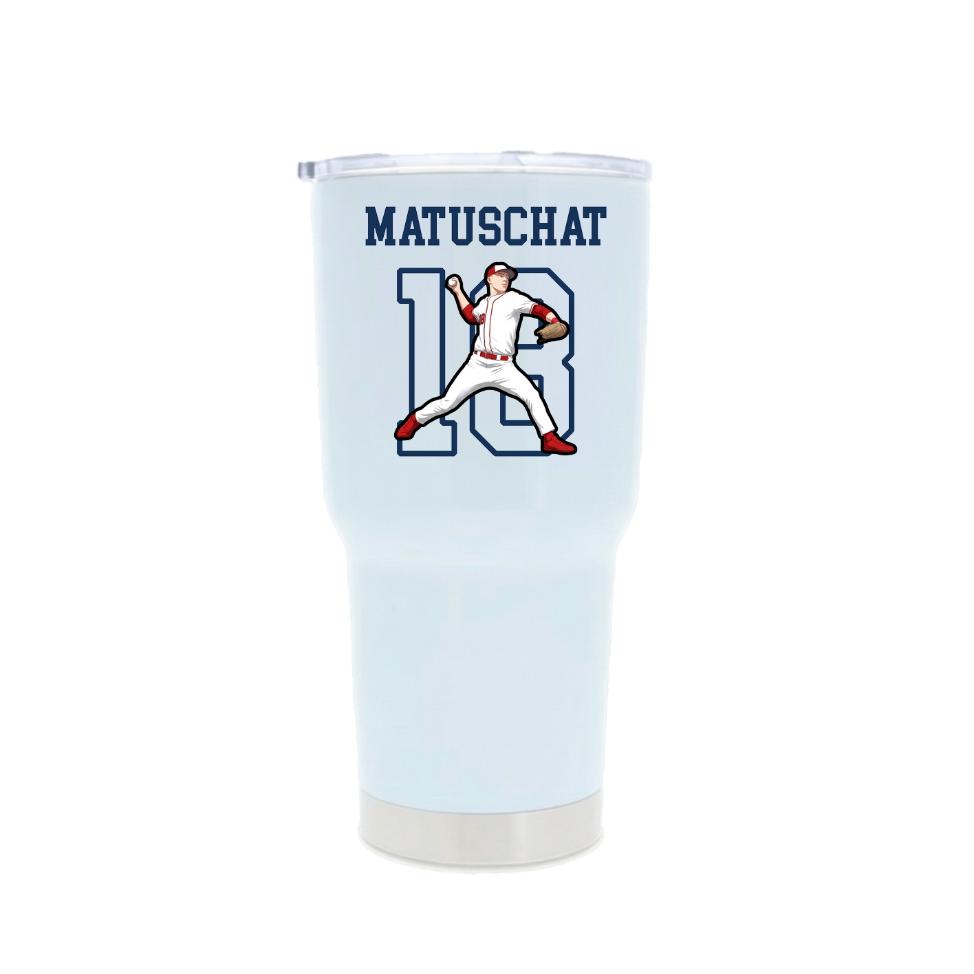 30oz Stainless Steel Tumbler — Shirsey in White