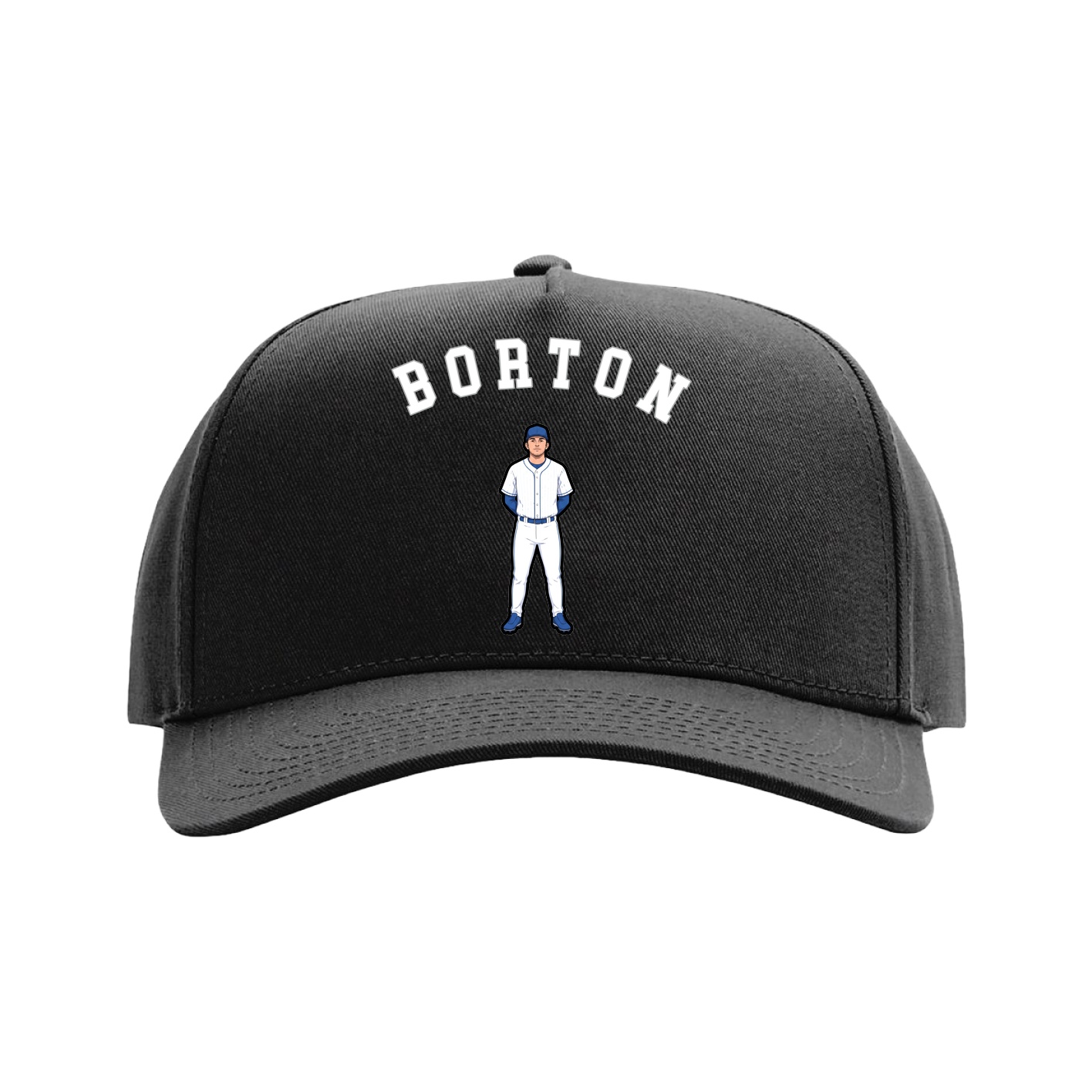 Full Fabric Five-Panel Champ Cap — Shirsey Arch in Black