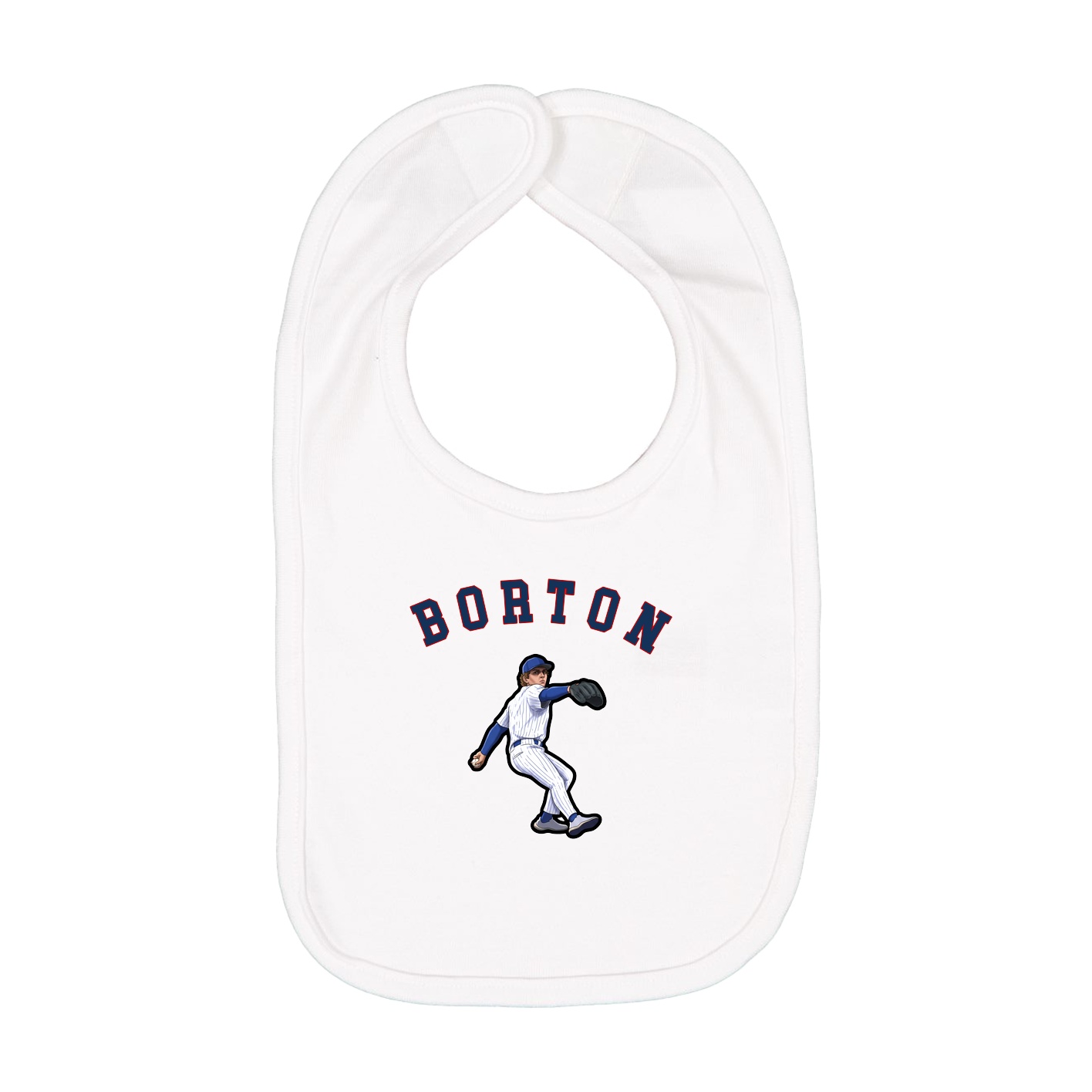 Infant Bib — Shirsey Arch in White