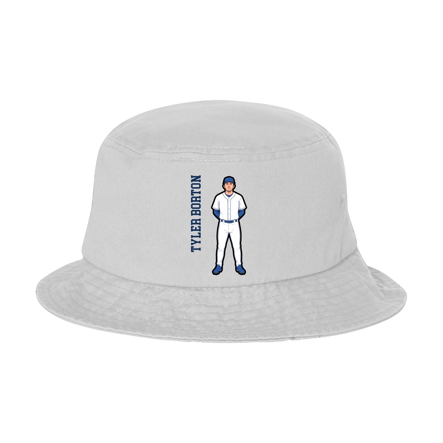 Bucket Cap — Name Vertical in White
