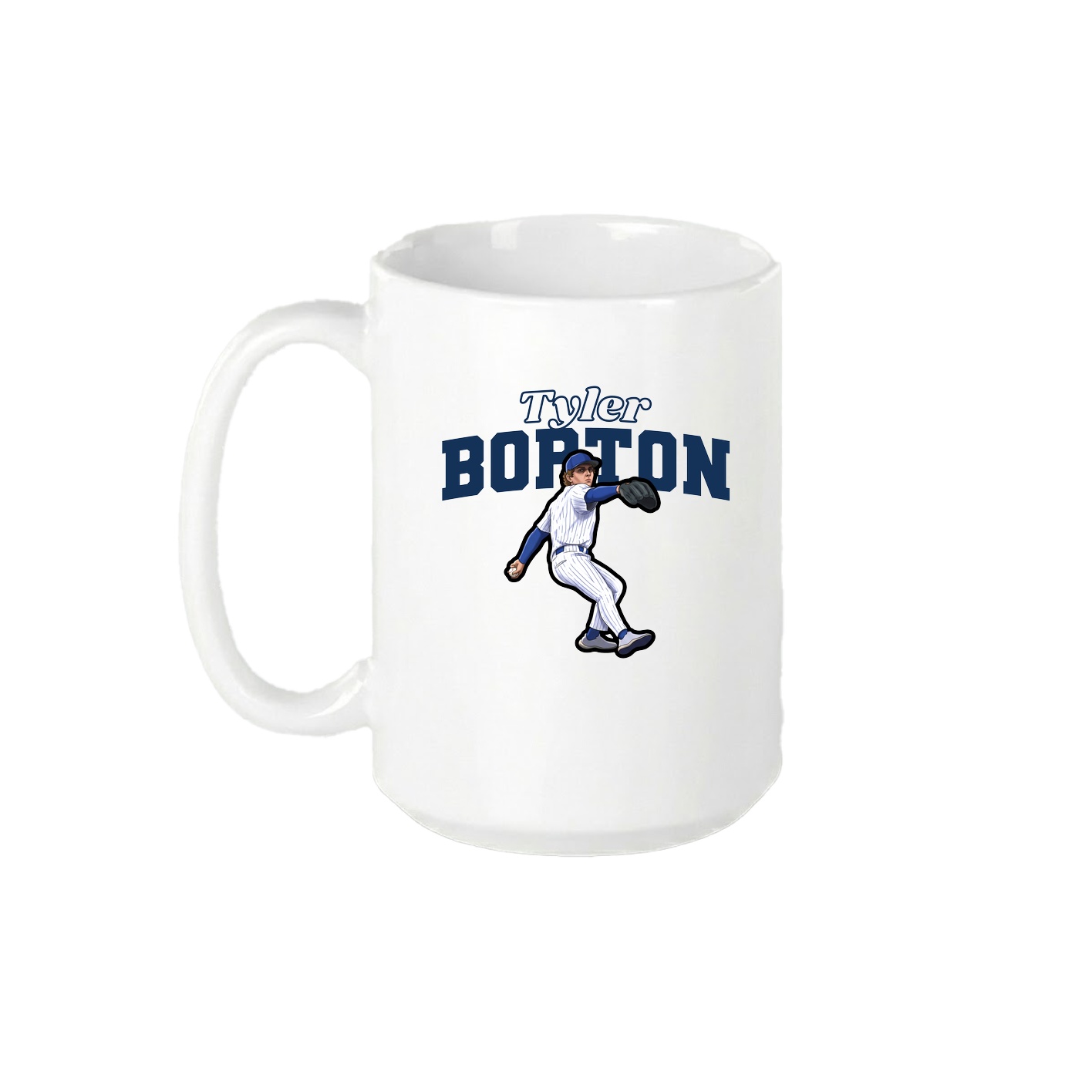 15oz Coffee Mug — Name Arch in White