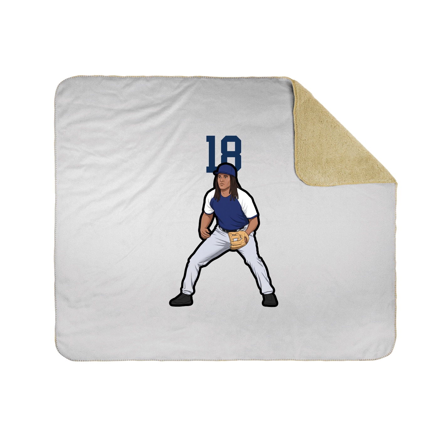 Throw Blanket — Number Top in White