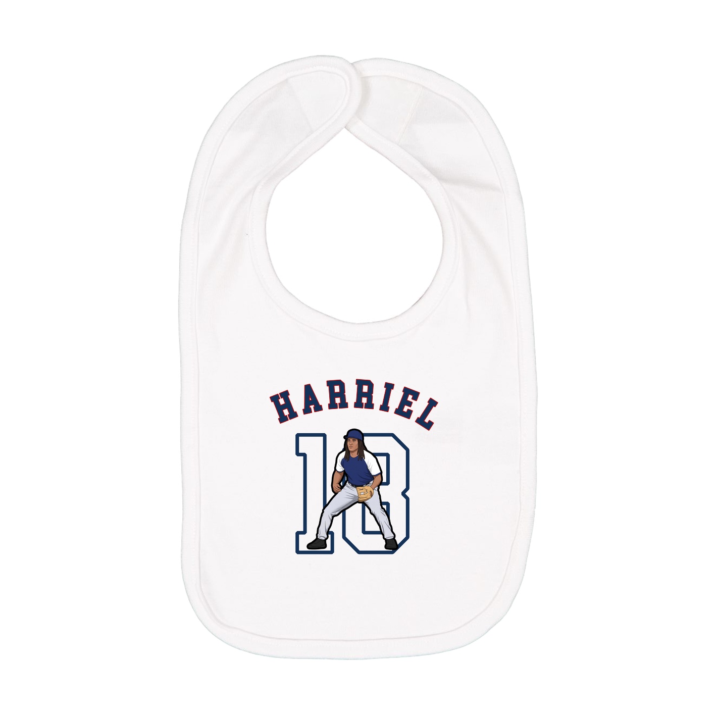 Infant Bib — Shirsey Arch in White