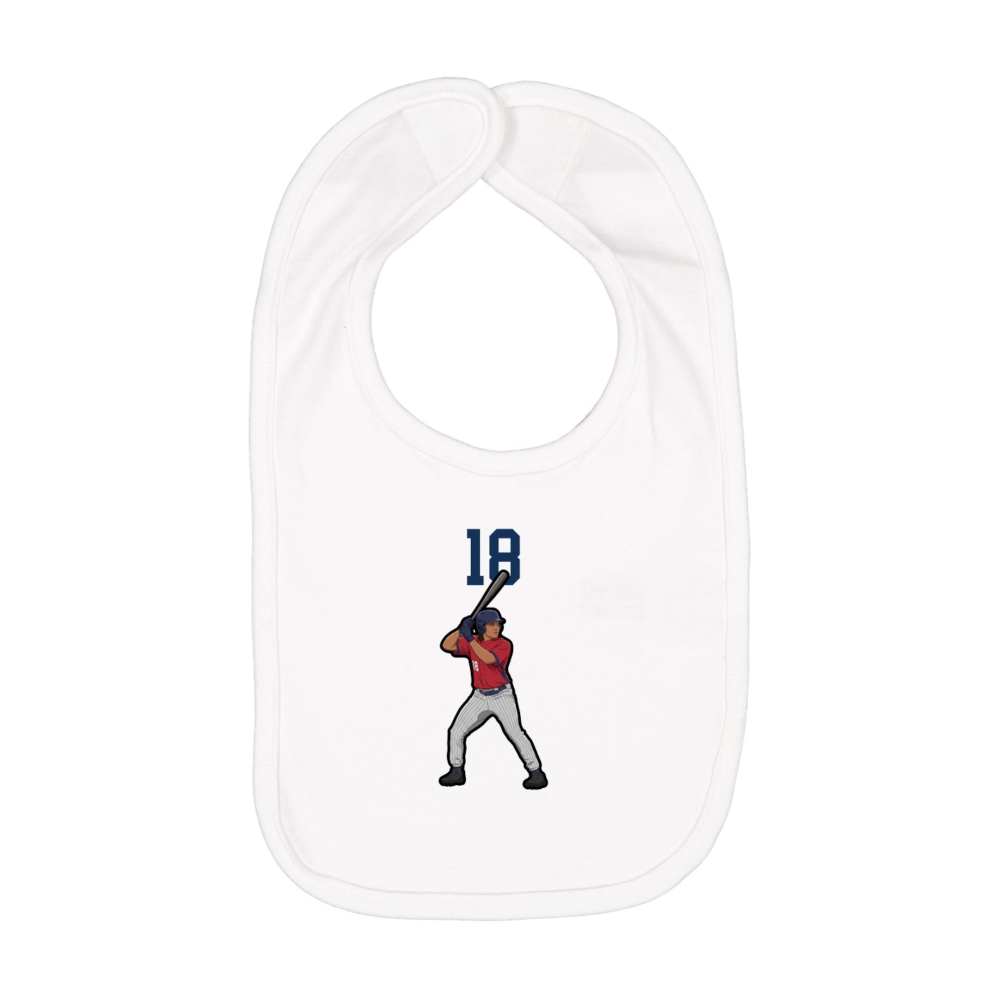 Infant Bib — Number Top in White
