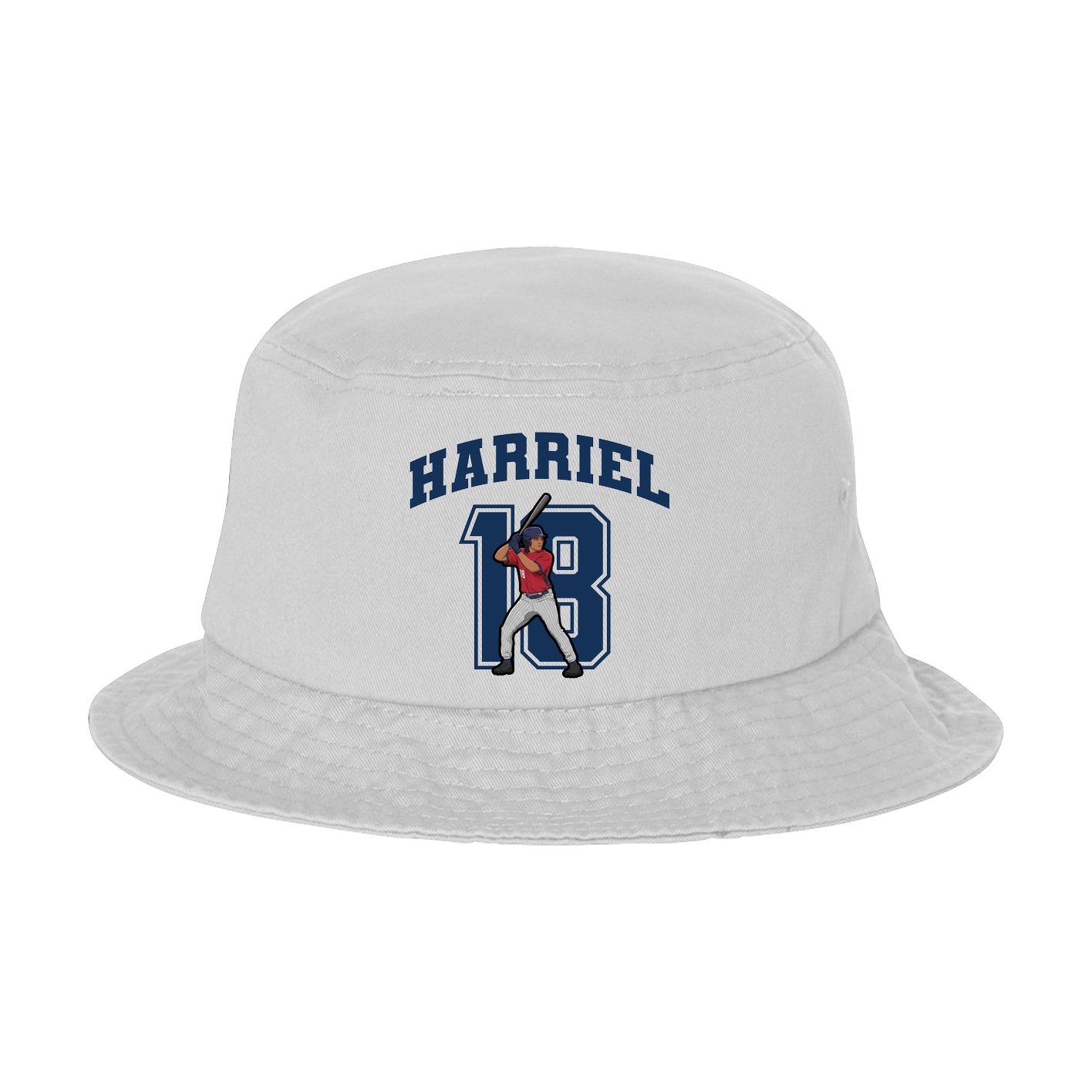 Bucket Cap — Number in White