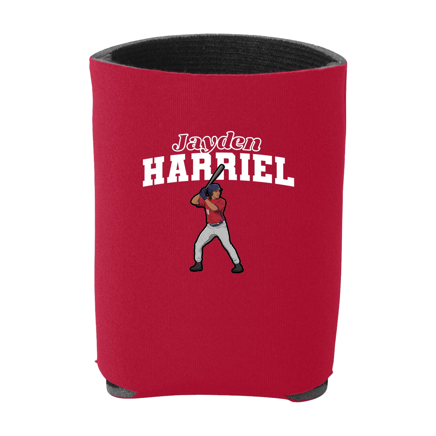 Can Holder — Name Arch in Red
