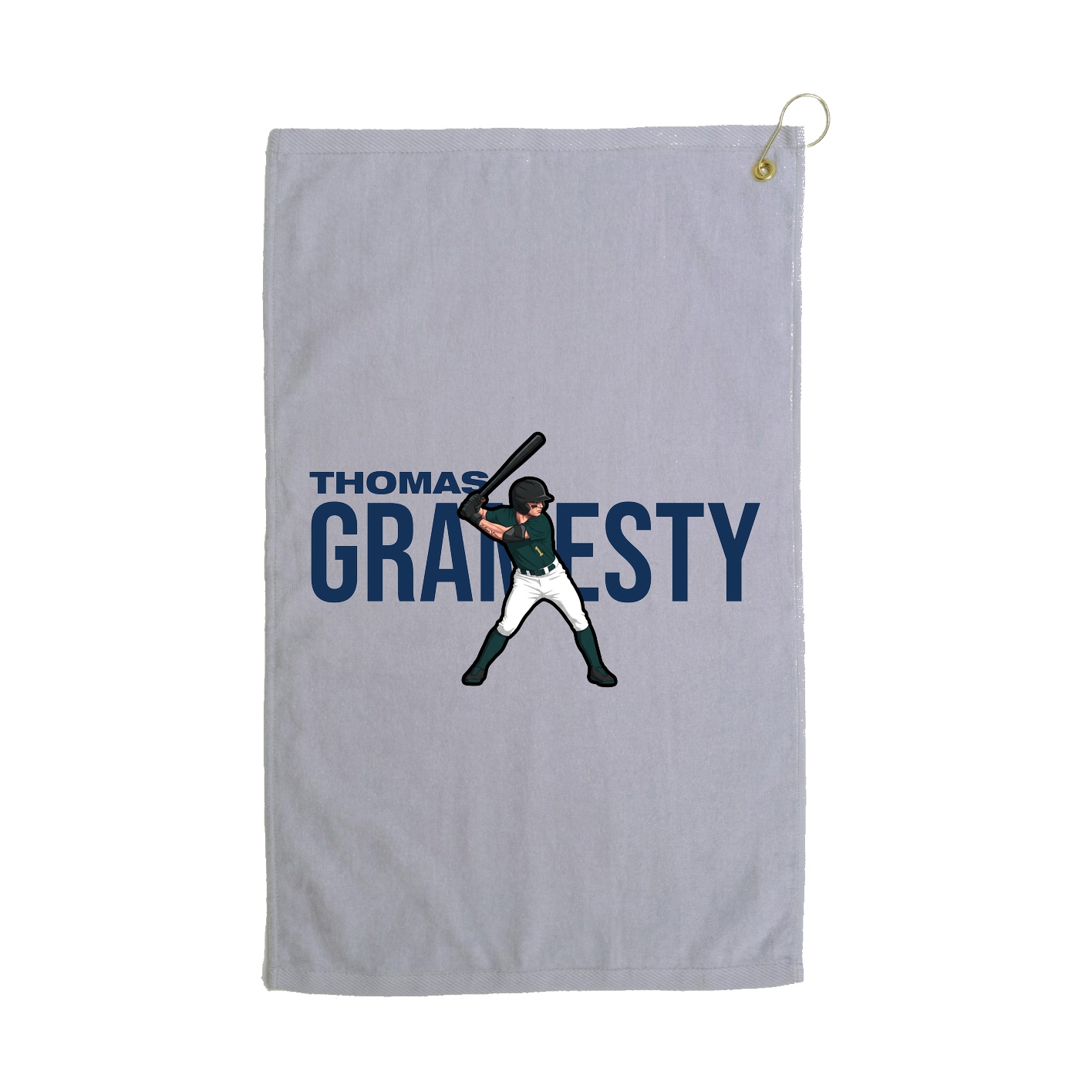 Golf Towel — Player Name in Grey