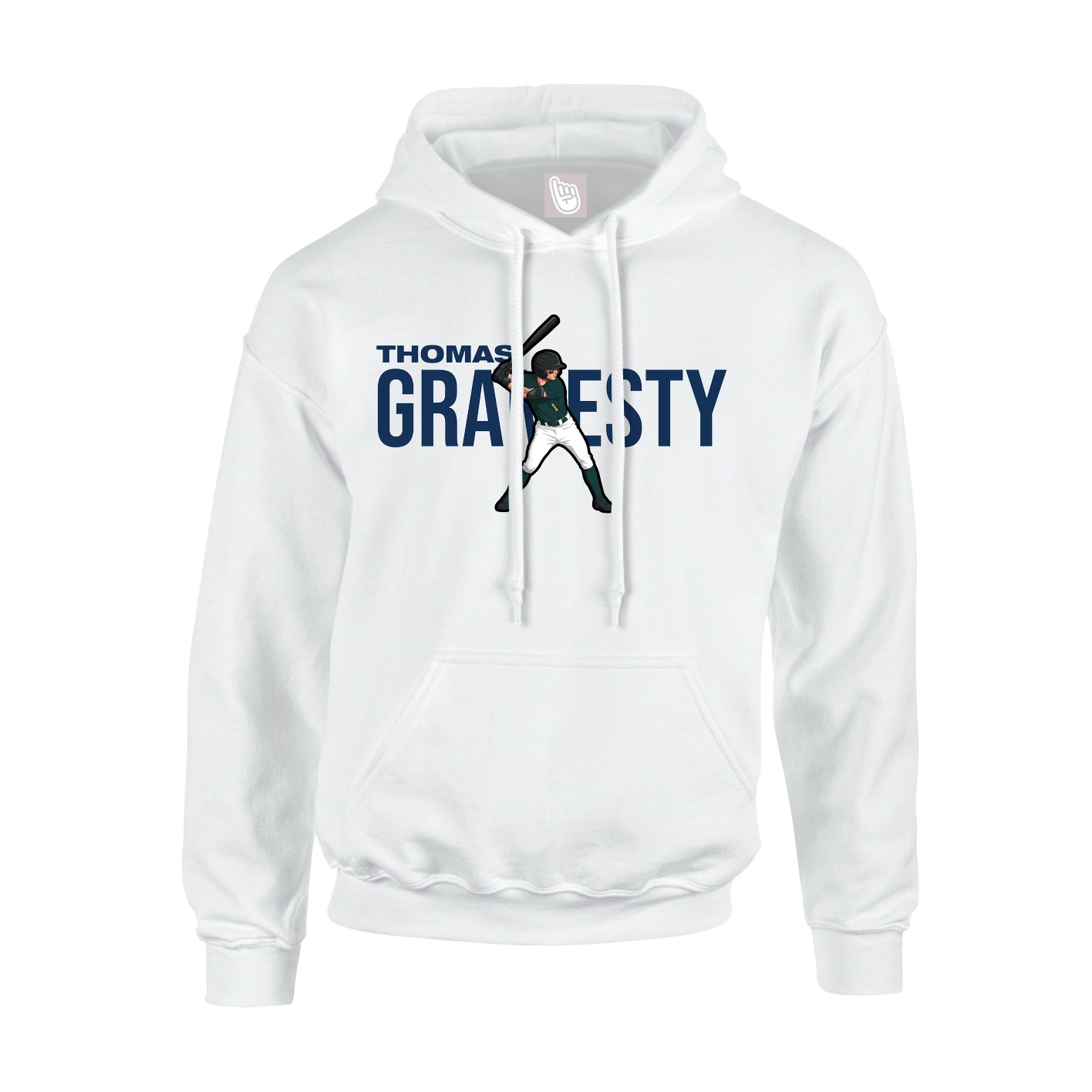 Hoodie — Player Name in White