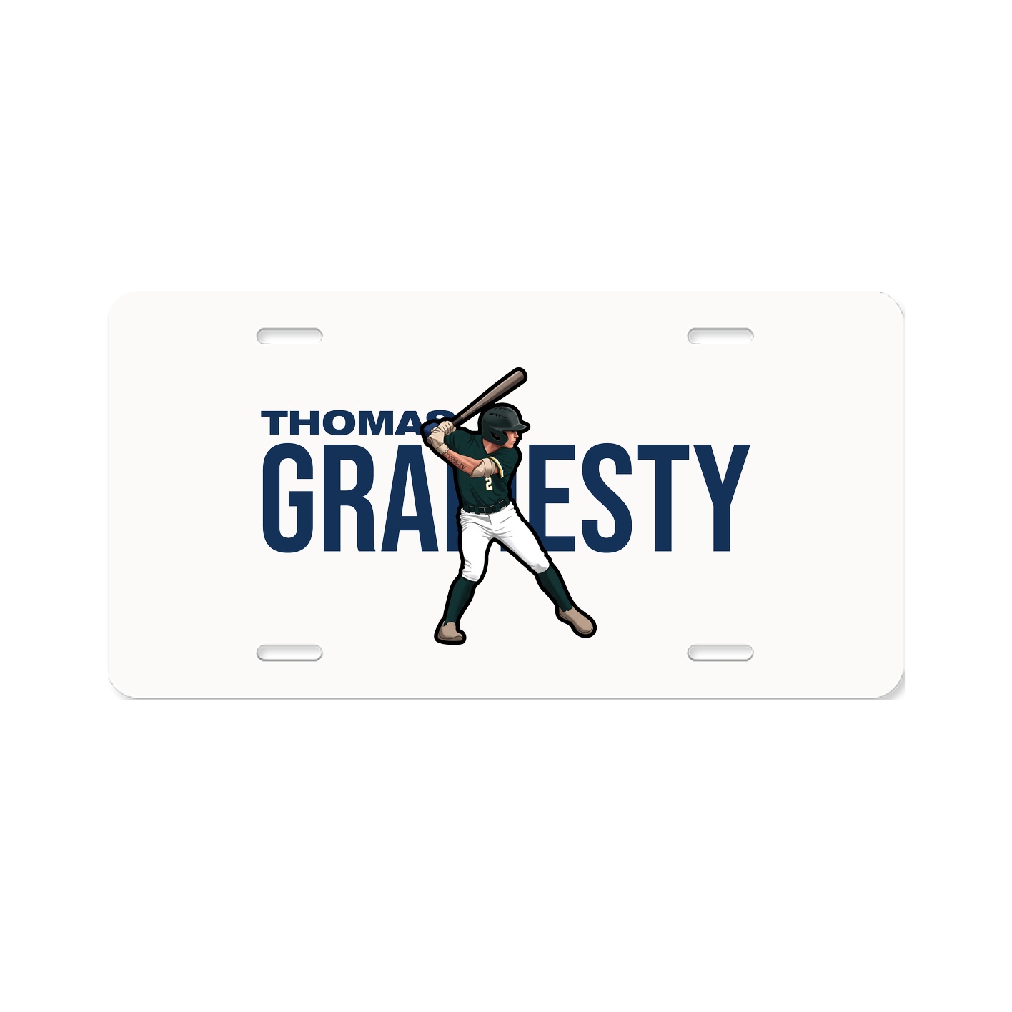 License Plate — Player Name in Classic