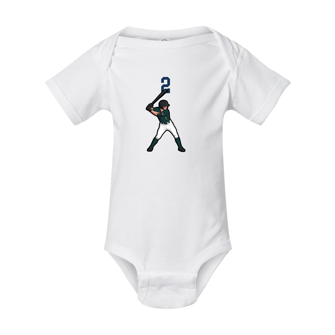 Baby Onesie — Number Top in White