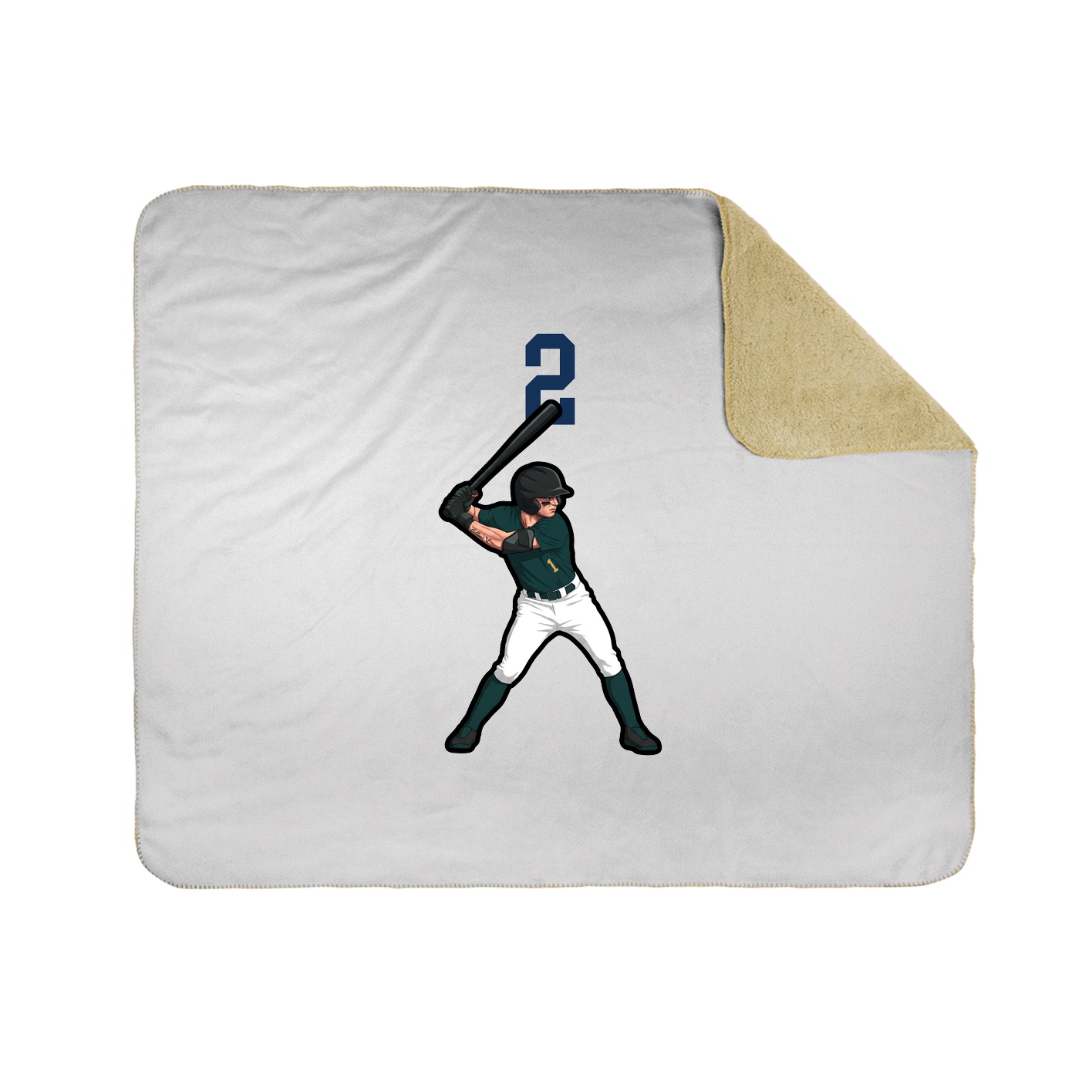 Throw Blanket — Number Top in White