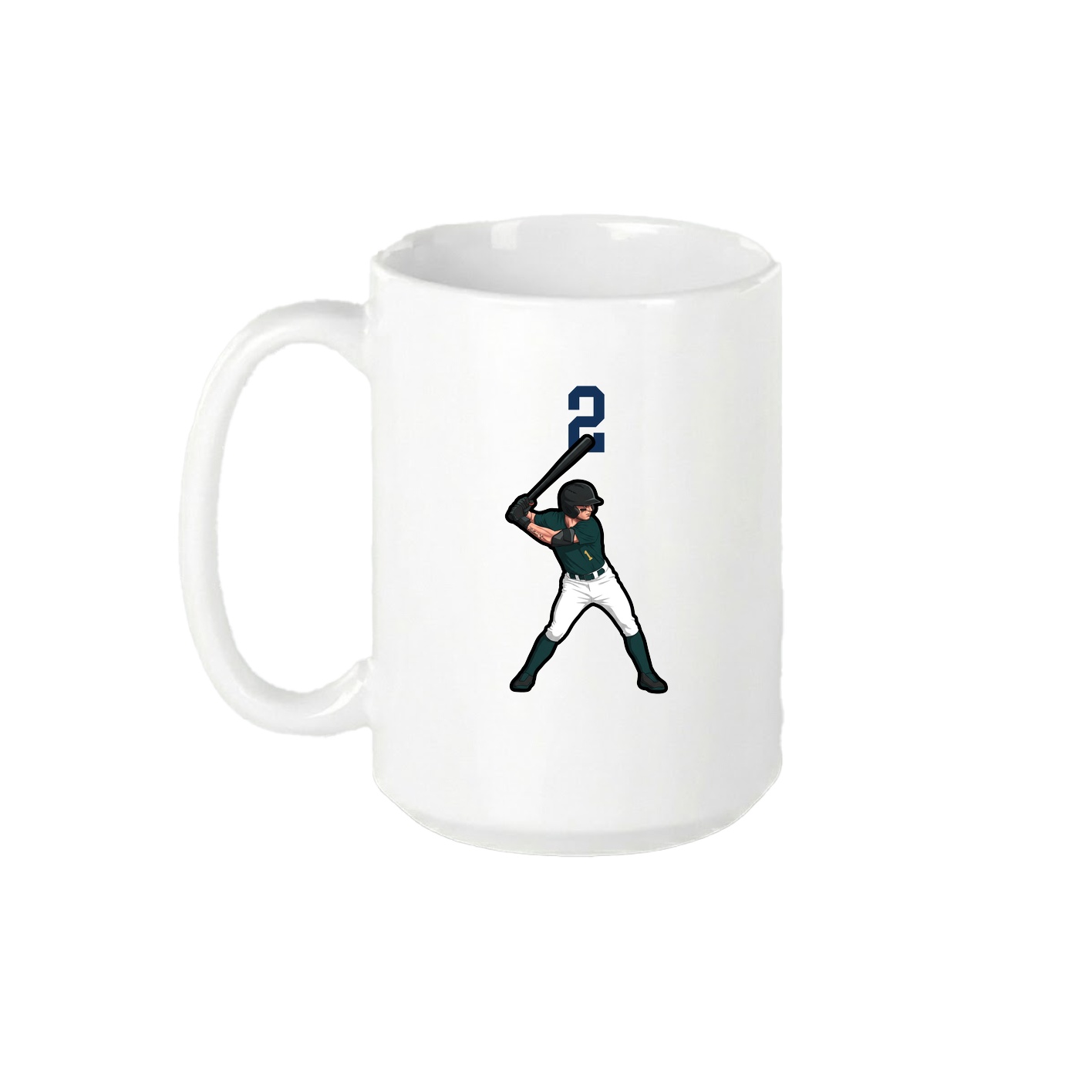 15oz Coffee Mug — Number Top in White