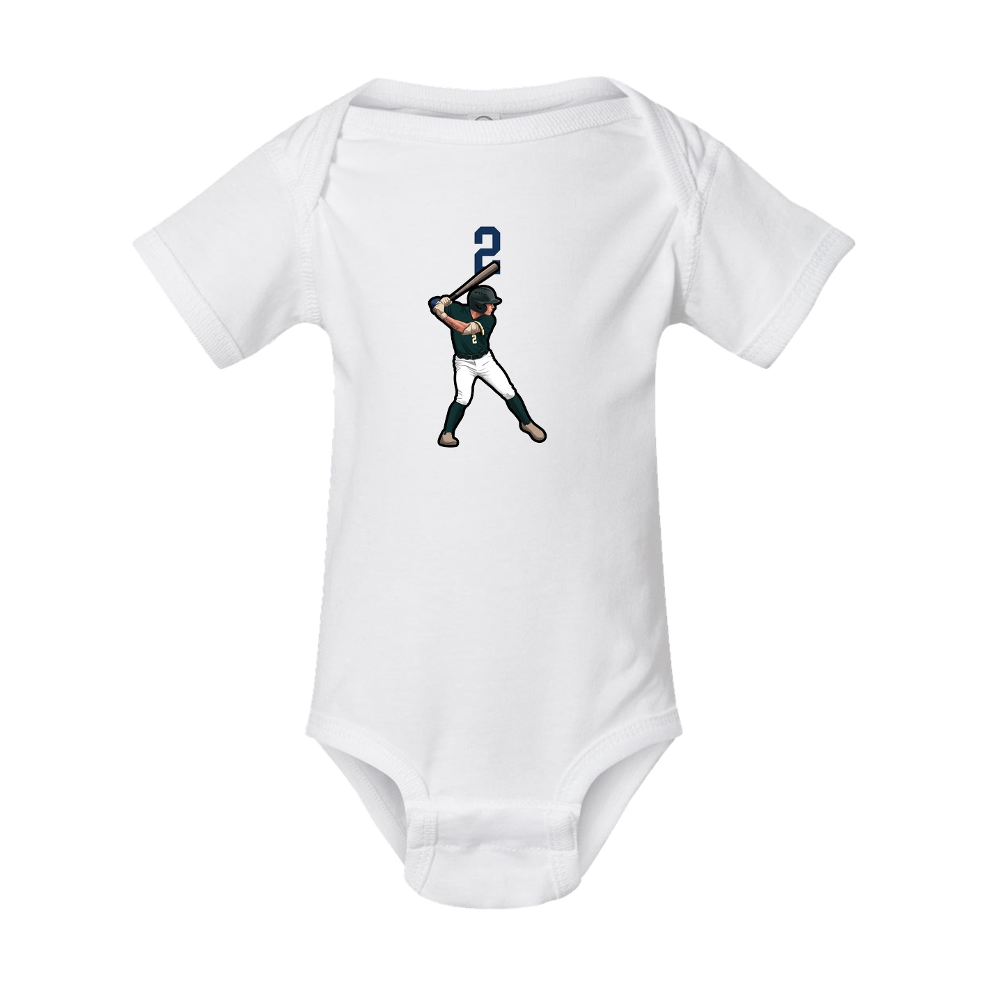 Baby Onesie — Number Top in White