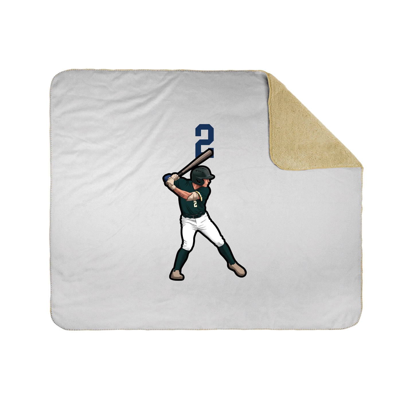 Throw Blanket — Number Top in White