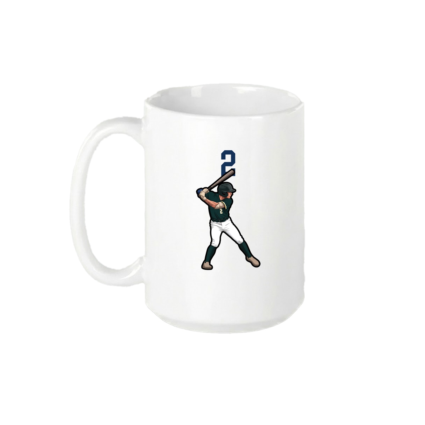 15oz Coffee Mug — Number Top in White