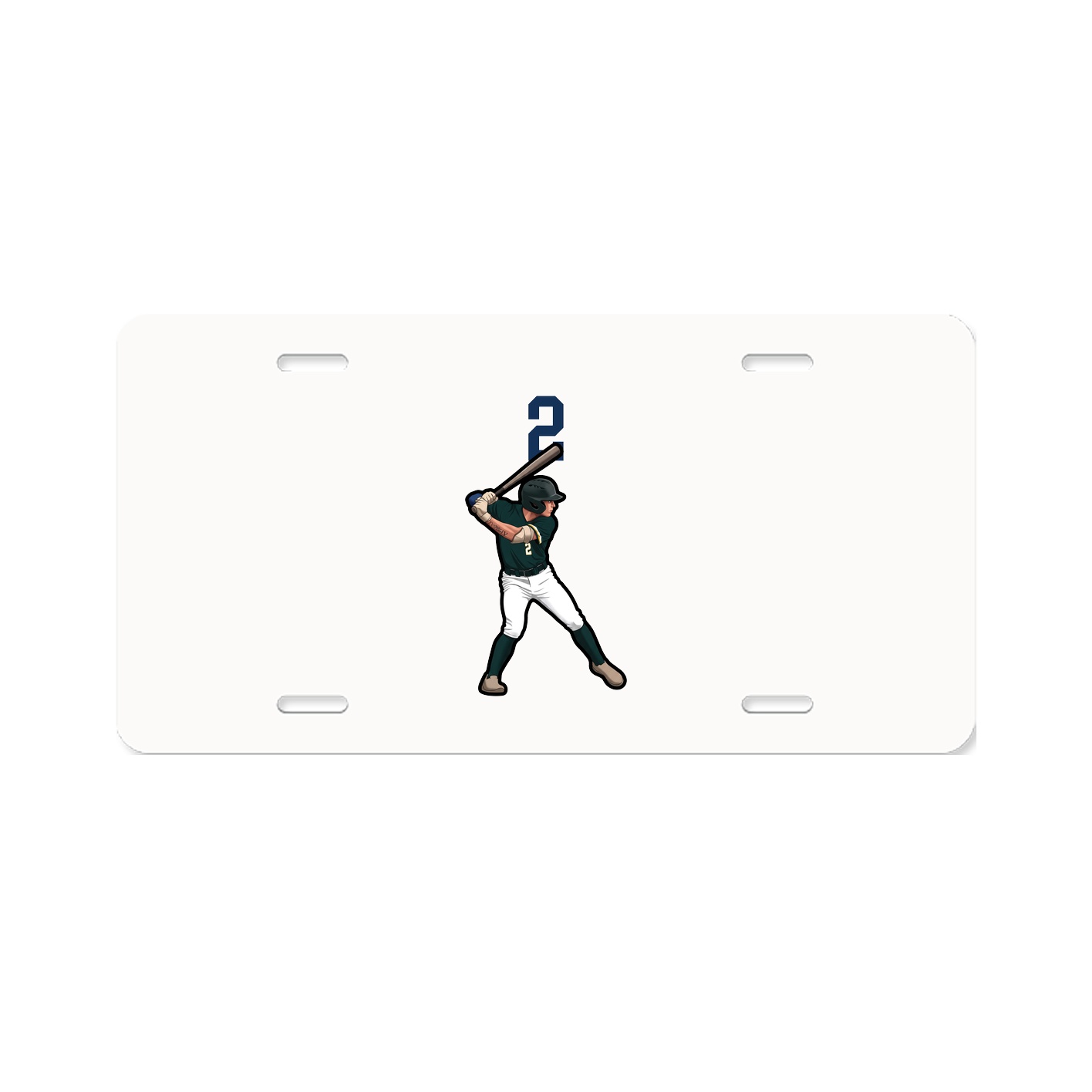License Plate — Number Top in Classic