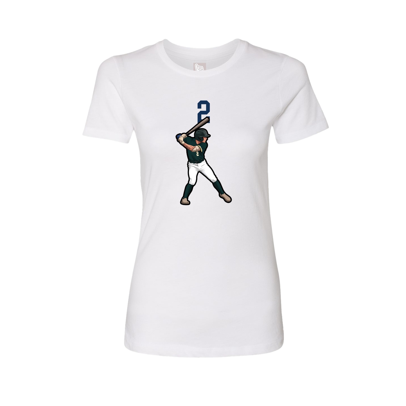 Fitted Women's Tee — Number Top in White