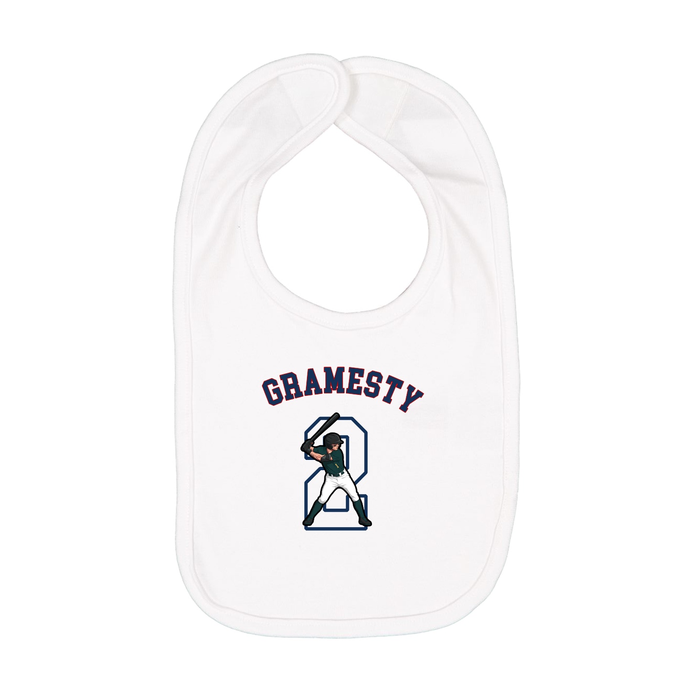 Infant Bib — Shirsey Arch in White