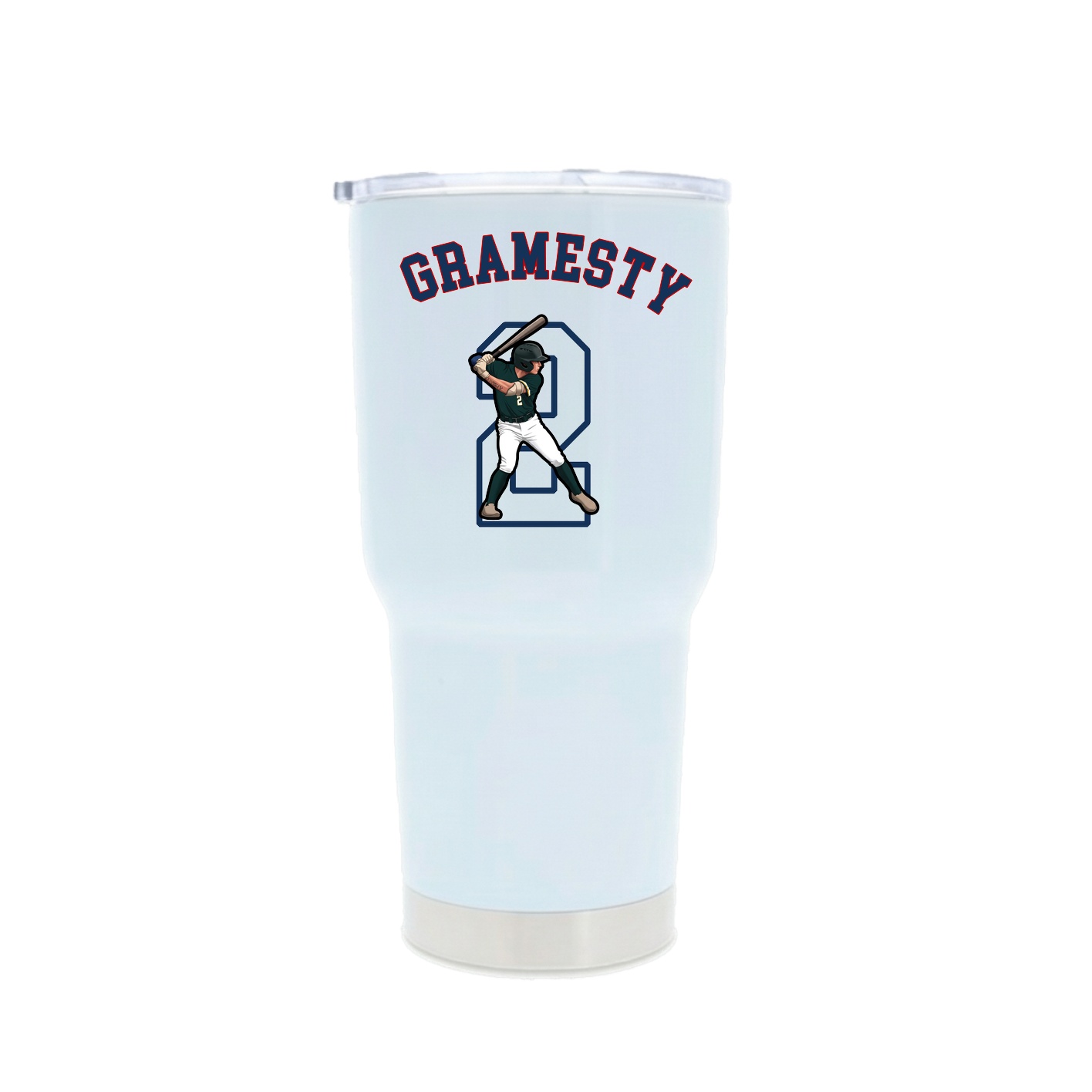 30oz Stainless Steel Tumbler — Shirsey Arch in White