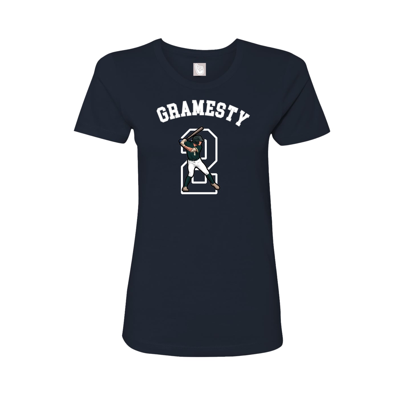 Fitted Women's Tee — Shirsey Arch in Navy