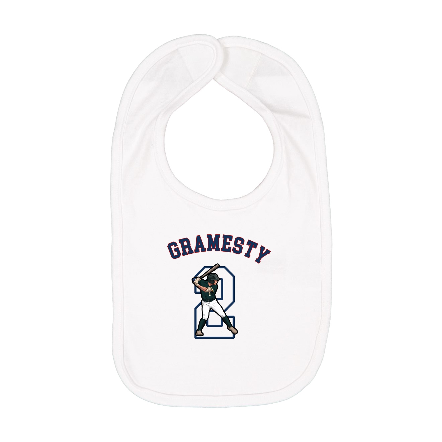Infant Bib — Shirsey Arch in White