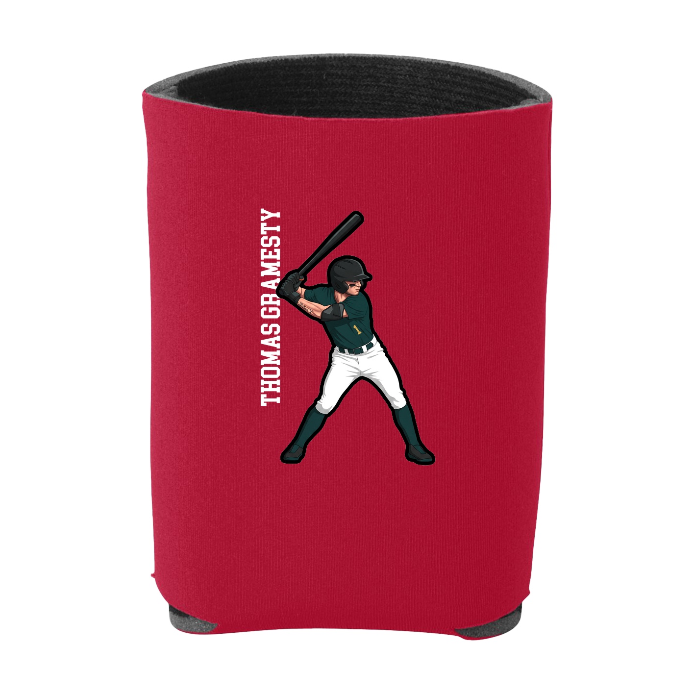 Can Holder — Name Vertical in Red