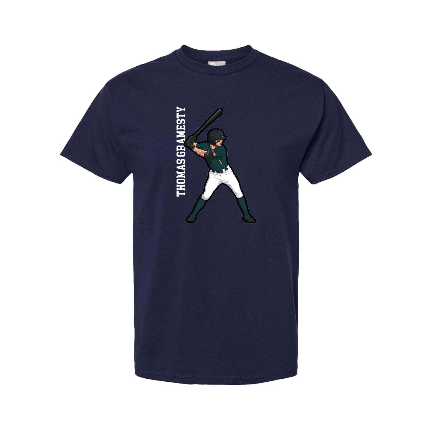 Tee — Name Vertical in Navy