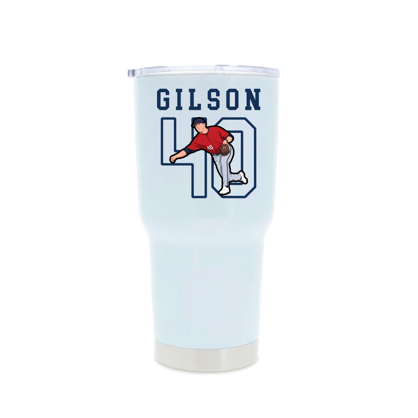 30oz Stainless Steel Tumbler — Shirsey in White