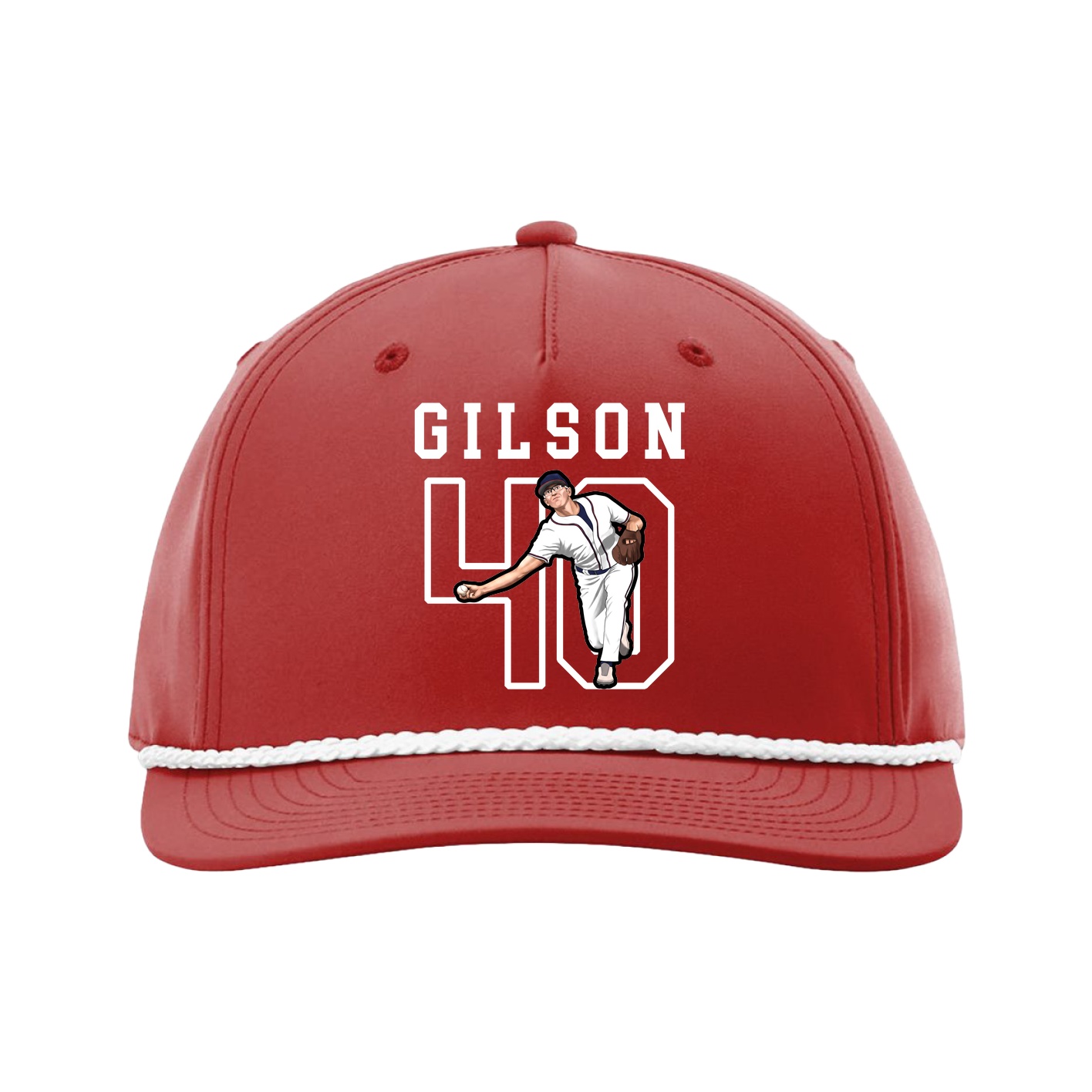 Five-Panel Classic Rope Cap — Shirsey in Red