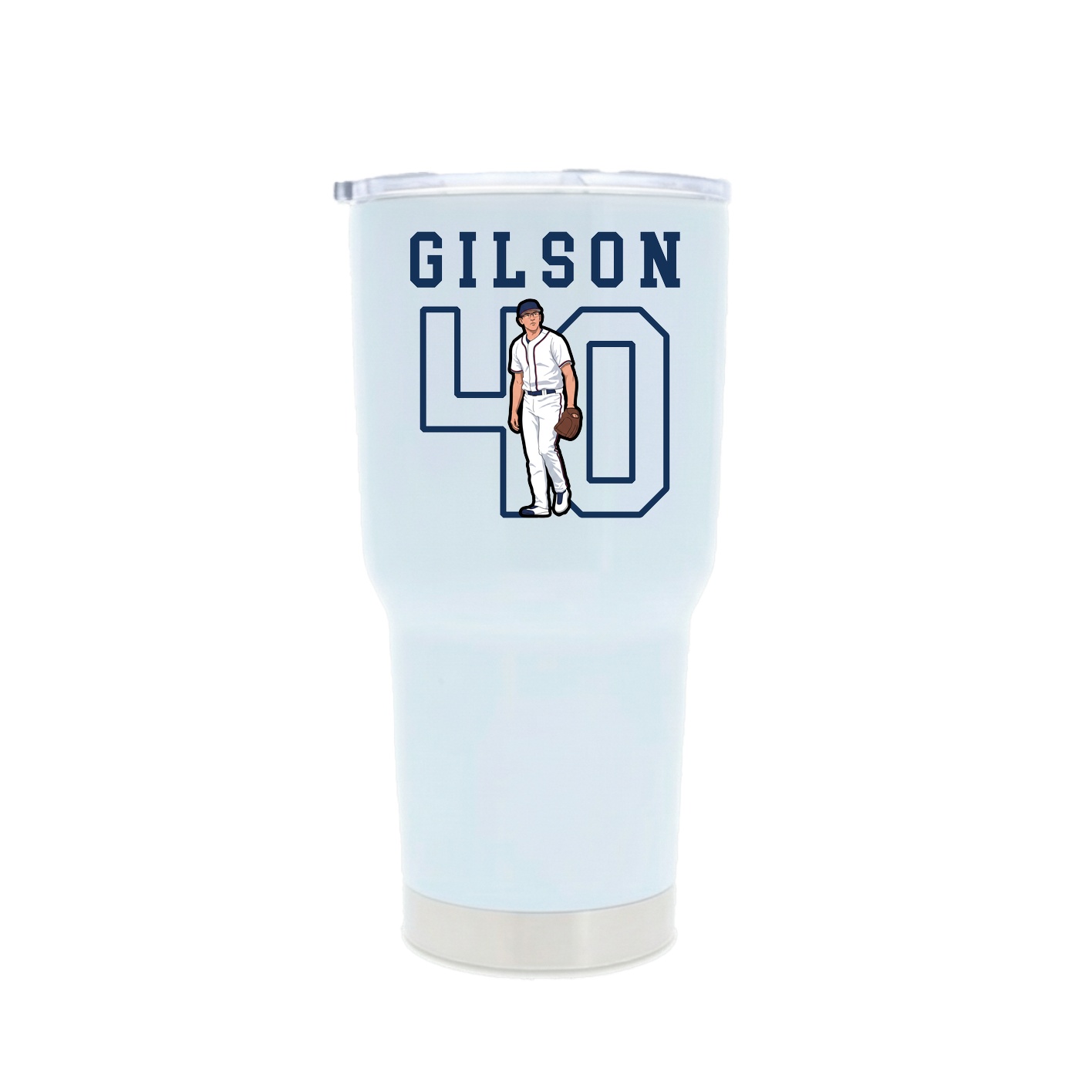 30oz Stainless Steel Tumbler — Shirsey in White
