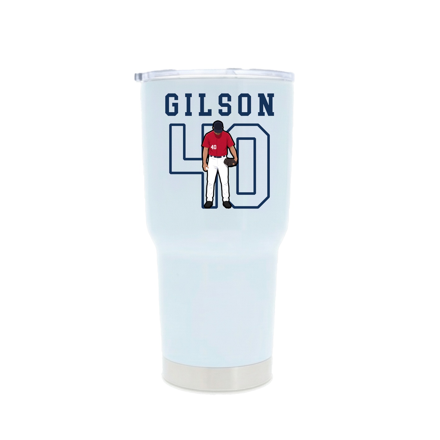 30oz Stainless Steel Tumbler — Shirsey in White