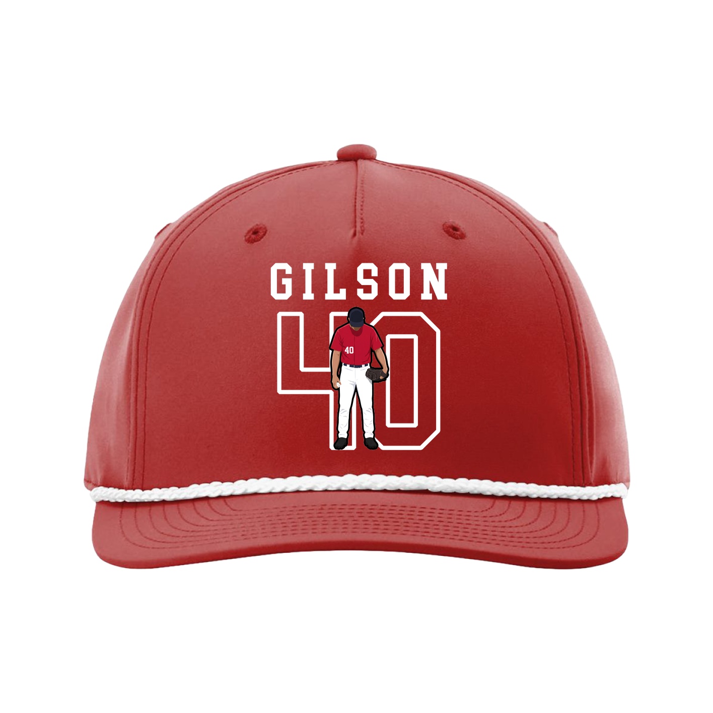 Five-Panel Classic Rope Cap — Shirsey in Red