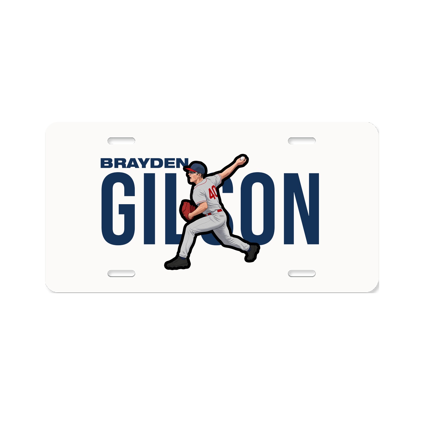 License Plate — Player Name in Classic