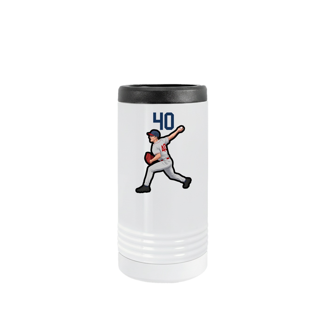 Slim Beverage Holder — Number Top in White