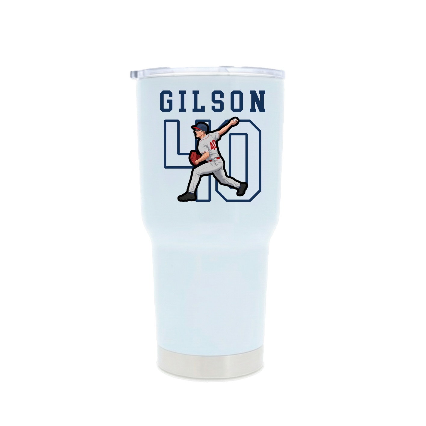30oz Stainless Steel Tumbler — Shirsey in White