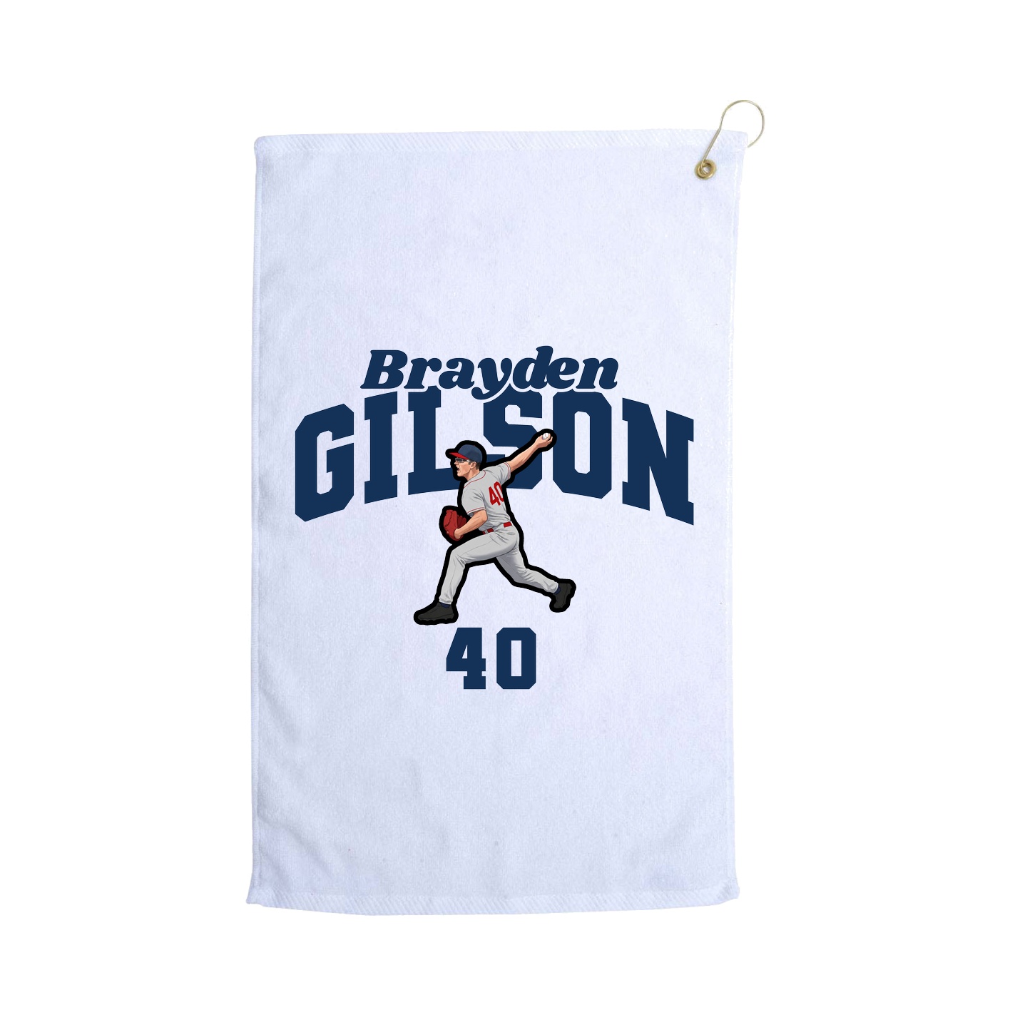Golf Towel — Signature Arch in White