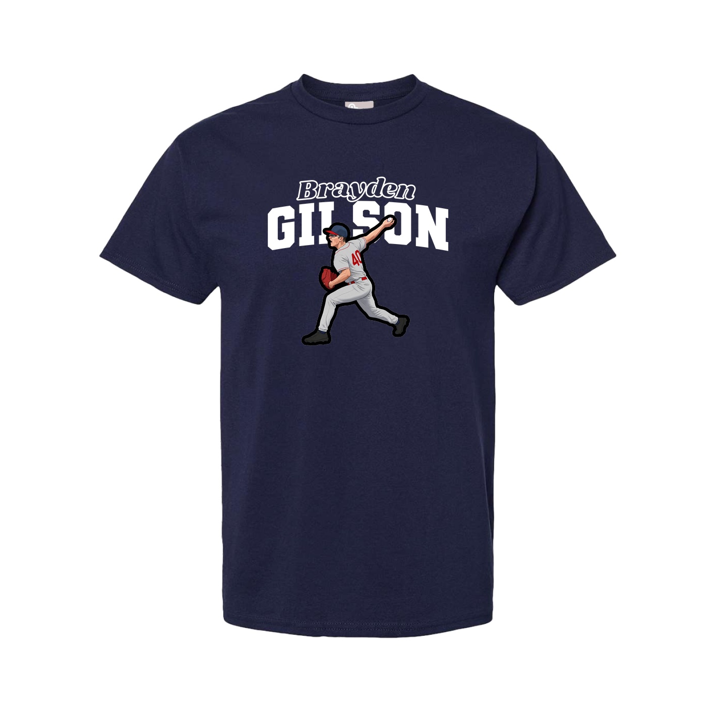 Youth Tee — Name Arch in Navy