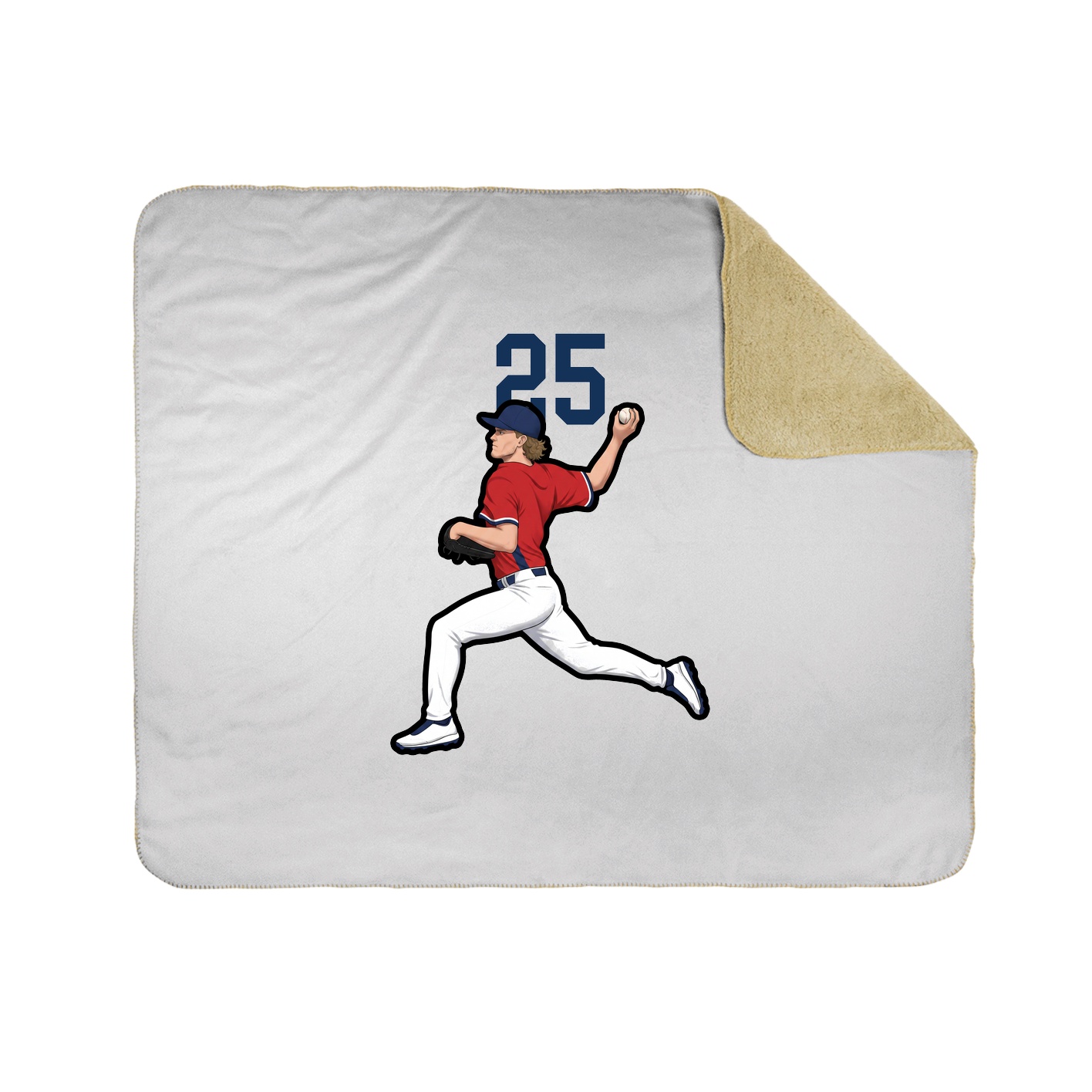 Throw Blanket — Number Top in White